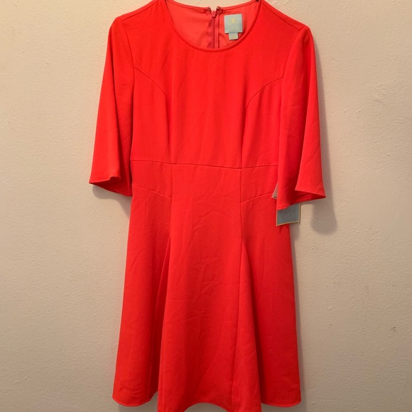 Coral Pop Color Dress - Picture 8 of 8